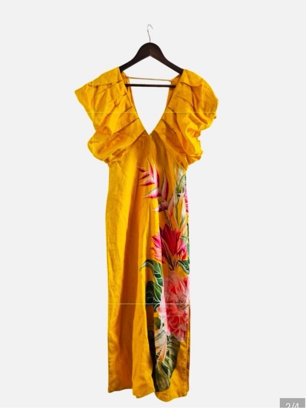 FARM Rio Yellow Floral Maxi Dress - Picture 4 of 6
